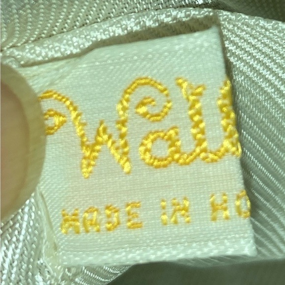 VINTAGE WAHLBORG FLORAL TAPESTRY PURSE GOLD GILT FRAME WITH CHAIN - Picture 8 of 16